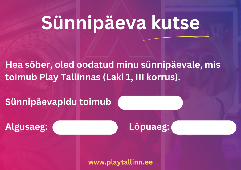 Laste sünnipäeva kutse